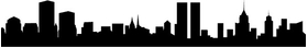 New York Skyline Silhouette Decal / Sticker 11