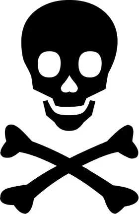 Skull and Cross Bones Decal / Sticker 12