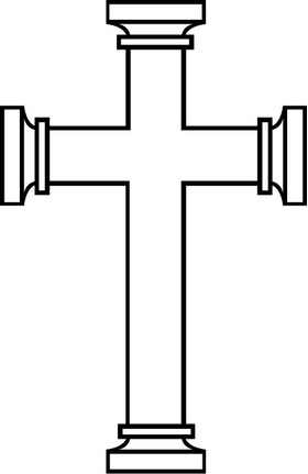 Christian Cross Decal / Sticker 78