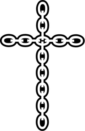 Chain Cross Decal / Sticker 92