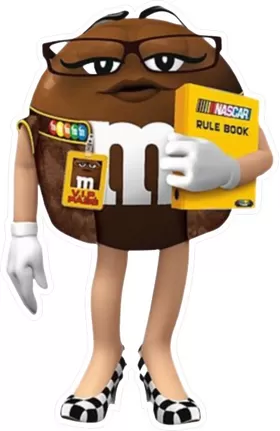 Brown NASCAR M&M Decal / Sticker 55