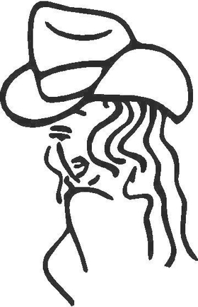 Cowgirl Decal / Sticker 02