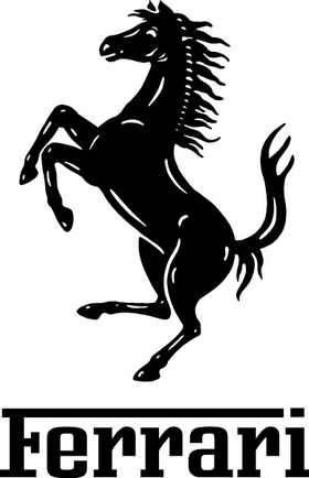 Ferrari Horse and Lettering Decal / Sticker 11