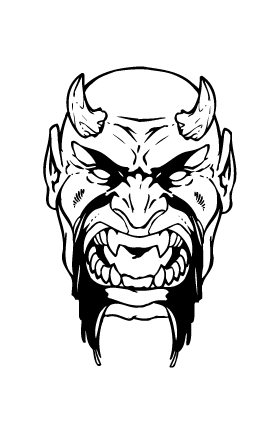 Devils Mascot Decal   Sticker En 7