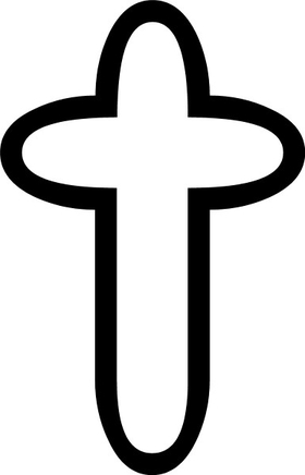 Christian Cross Decal / Sticker 68