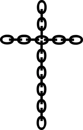 Chain Cross Decal / Sticker 91