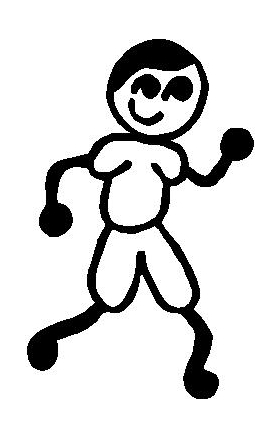 Runner Stick Figure Decal / Sticker 01