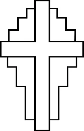 Christian Cross Decal / Sticker 38