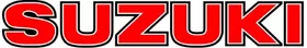 Black and Red Suzuki Lettering Decal / Sticker 13