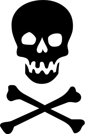 Skull and Cross Bones Decal / Sticker 19