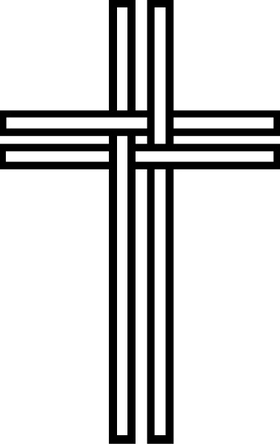 Christian Cross Decal / Sticker 43