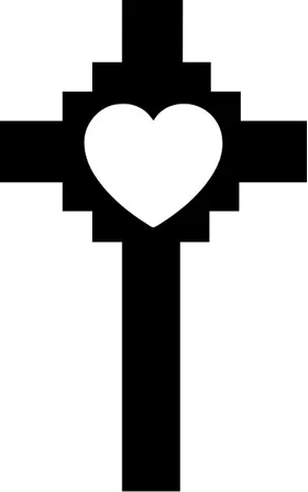 Christian Heart Cross Decal / Sticker 30