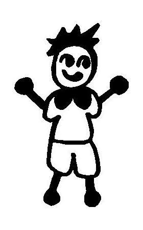 Boy Stick Figure Decal / Sticker 01