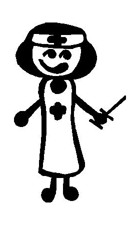 Nurse Stick Figure Decal / Sticker 01