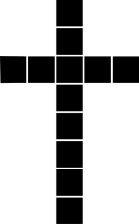 Christian Cross Decal / Sticker 08