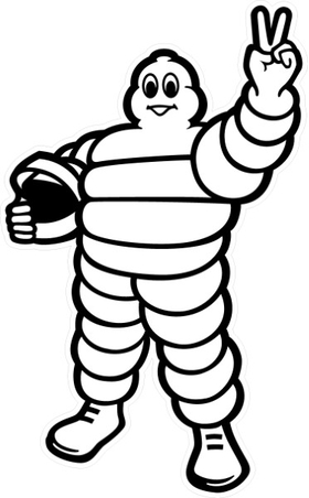 Helmet Michelin Man Decal / Sticker 19