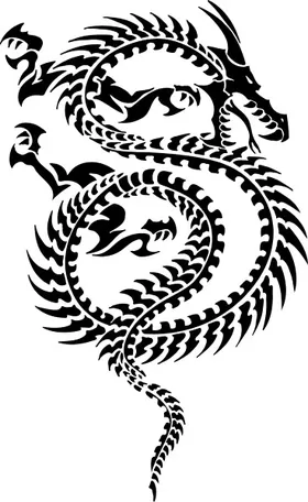 Tribal Dragon Decal / Sticker 15