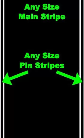 18 Inch Wide Pin Stripe Racing Stripe Decal / Sticker