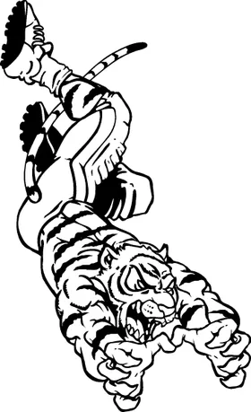 Tigers Football Mascot Decal / Sticker 06