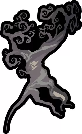 Tim Burton Style Tree Decal / Sticker 09