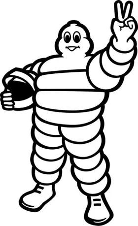 Helmet Michelin Man Decal / Sticker 20