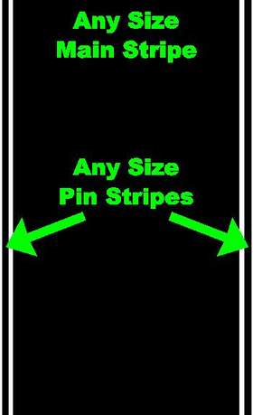 16.5 Inch Wide Pin Stripe Racing Stripe Decal / Sticker 25