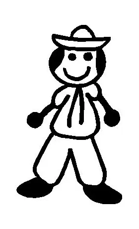 Hat Guy Stick Figure Decal / Sticker