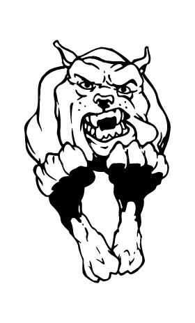 Running Bulldog Mascot Decal / Sticker