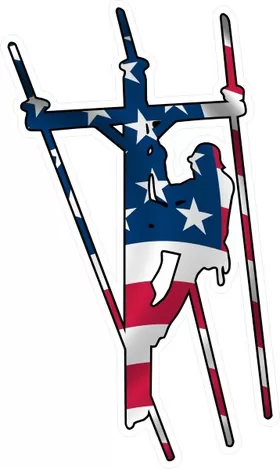 American Flag Lineman Decal / Sticker 03