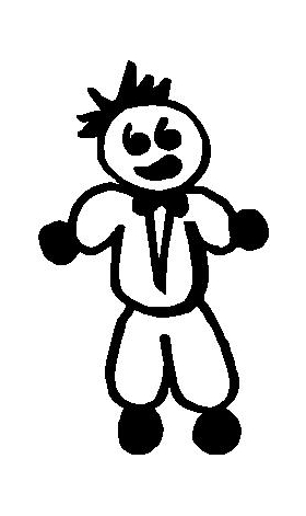 Tuxedo Guy Stick Figure Decal / Sticker 03