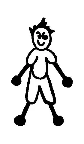 Shorts Boy Stick Figure Decal / Sticker 05