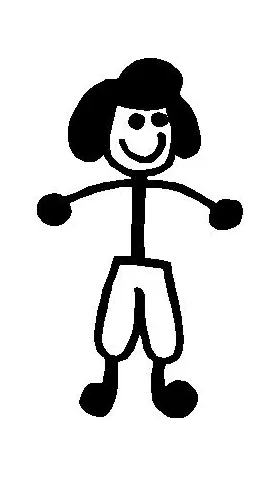 Shorts Girl Stick Figure Decal / Sticker 01