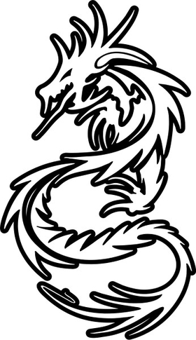 Tribal Dragon Decal / Sticker 11