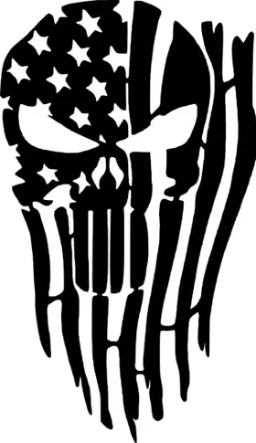 American Flag Punisher Decal / Sticker 177