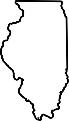 Illinois Outline Decal / Sticker 02