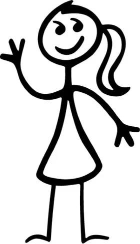 Stick Figure Mom Decal / Sticker 01