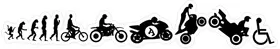 Motorcycle Evolution Decal / Sticker 02