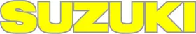 Yellow and Silver Suzuki Lettering Decal / Sticker 14