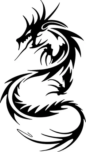 Tribal Dragon Decal / Sticker 10