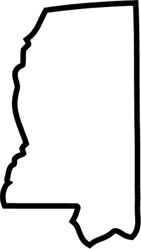 Mississippi Outline Decal / Sticker 02