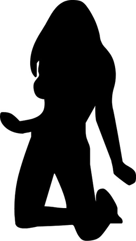 Sexy Girl Silhouette Decal / Sticker 03