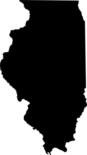 Illinois Outline Decal / Sticker 01
