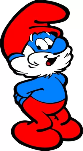 Full Color Papa Smurf Decal / Sticker