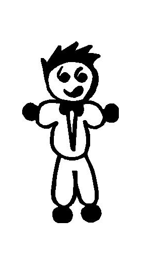 Tuxedo Guy Stick Figure Decal / Sticker
