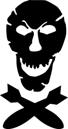 Bomb Skull Decal / Sticker 01