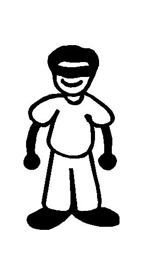 Sunglasses Guy Stick Figure Decal / Sticker