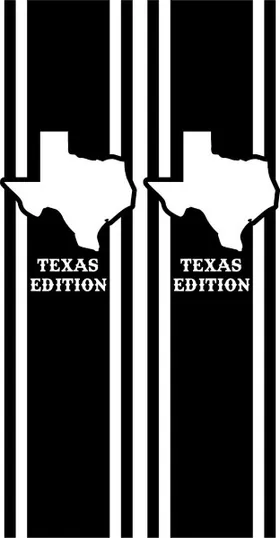 Texas Edition Truck Bed Stripes Decals / Stickers 08