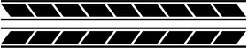 Yamaha Slanted Stripe Decal / Sticker 21 Set of 2