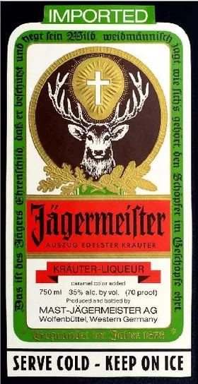 Jagermeister Label Decal / Sticker