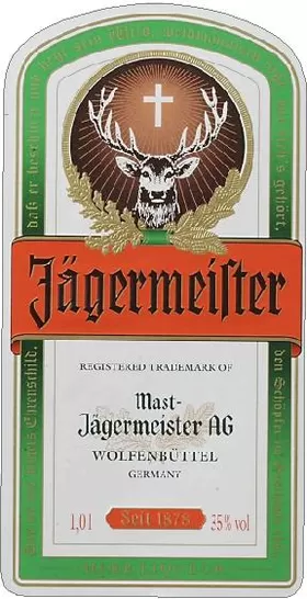 Jagermeister Label Decal / Sticker 04